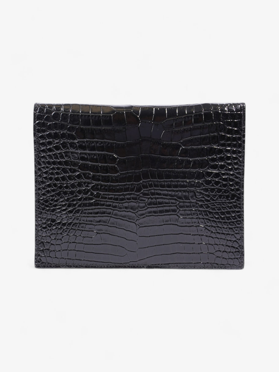 Saint Laurent Uptown Clutch Black Embossed Leather Small Image 3