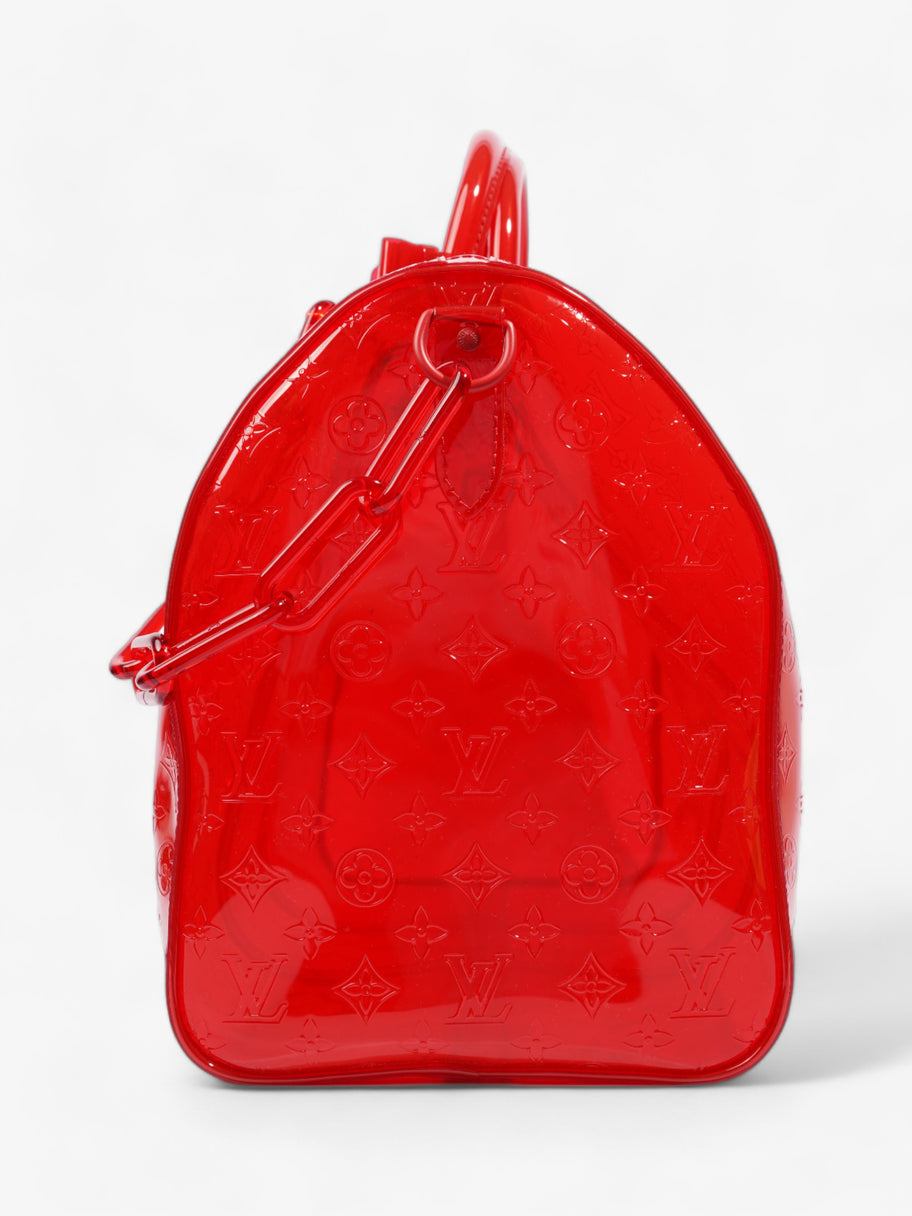 Louis Vuitton Transparent Keepall Bandouliere Virgil Abloh Red  PVC 50cm Image 3