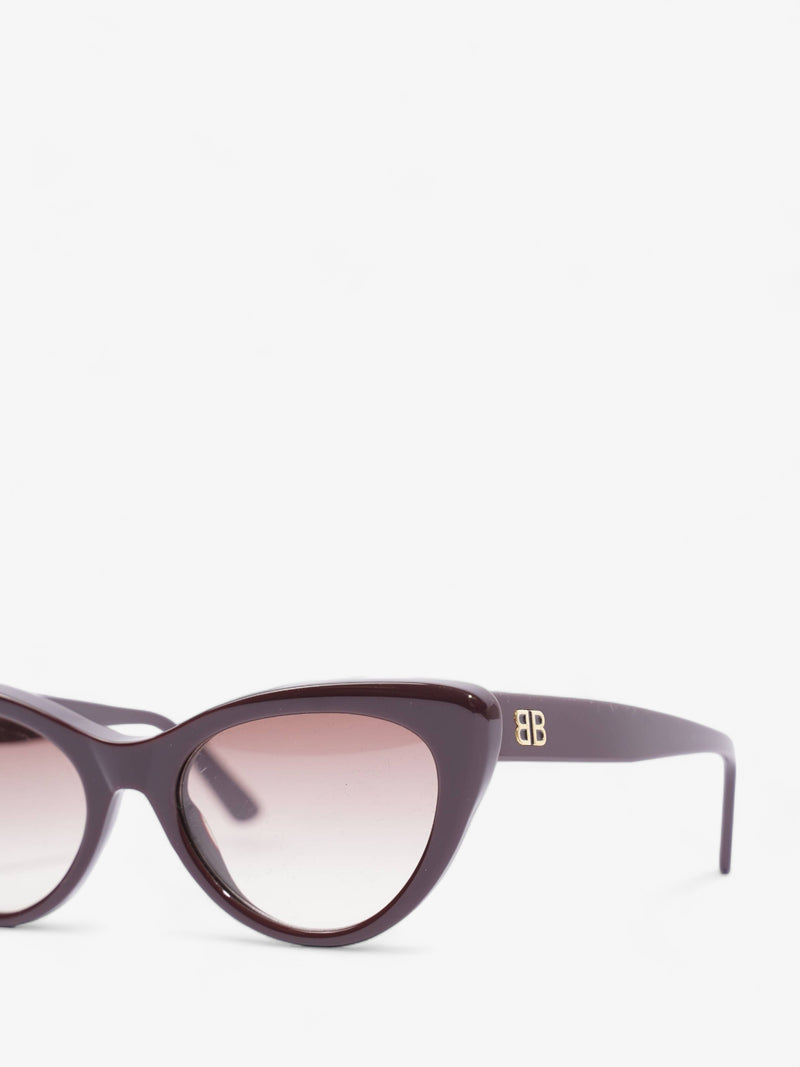  Balenciaga Cat Eye Sunglasses Burgundy Acetate 54mm 19mm