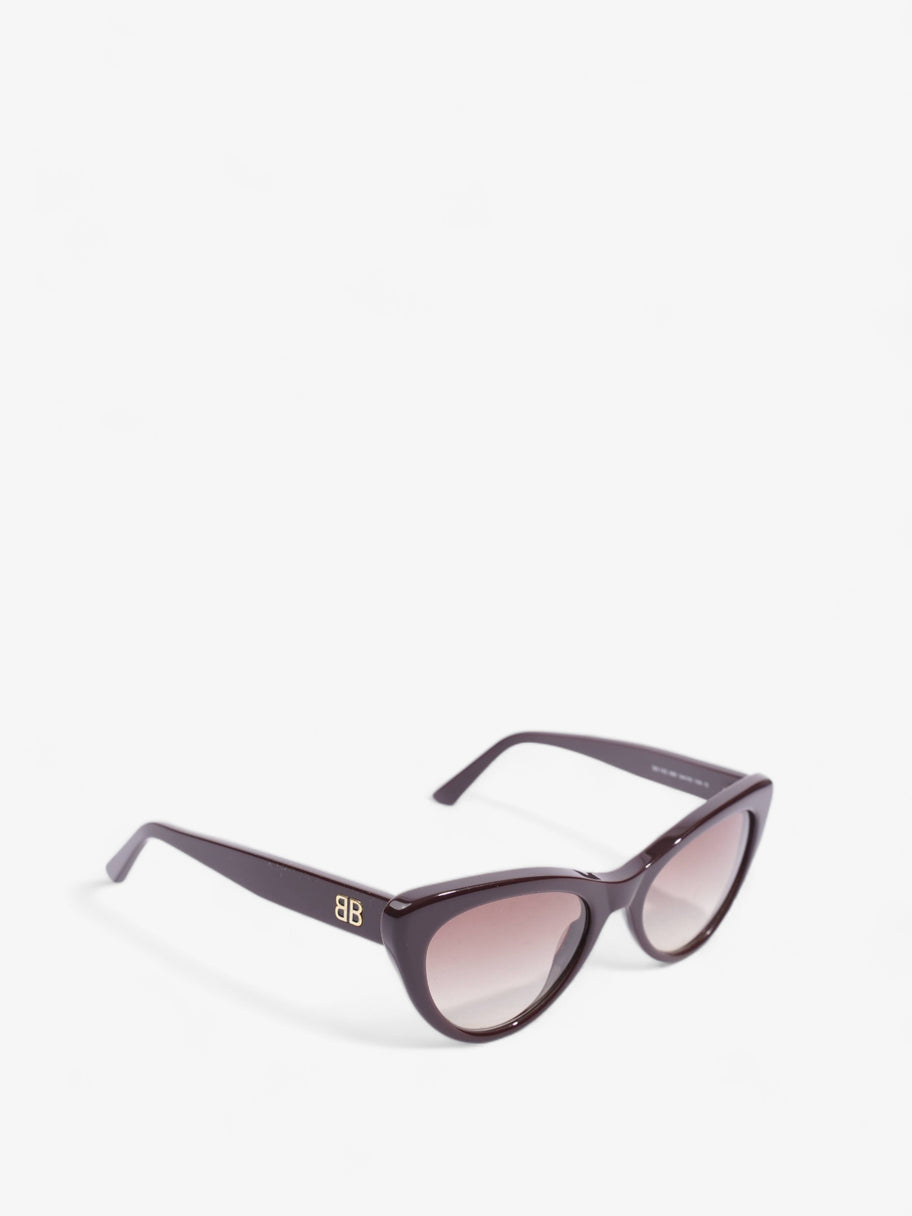 Balenciaga Cat Eye Sunglasses Burgundy Acetate 54mm 19mm Image 8