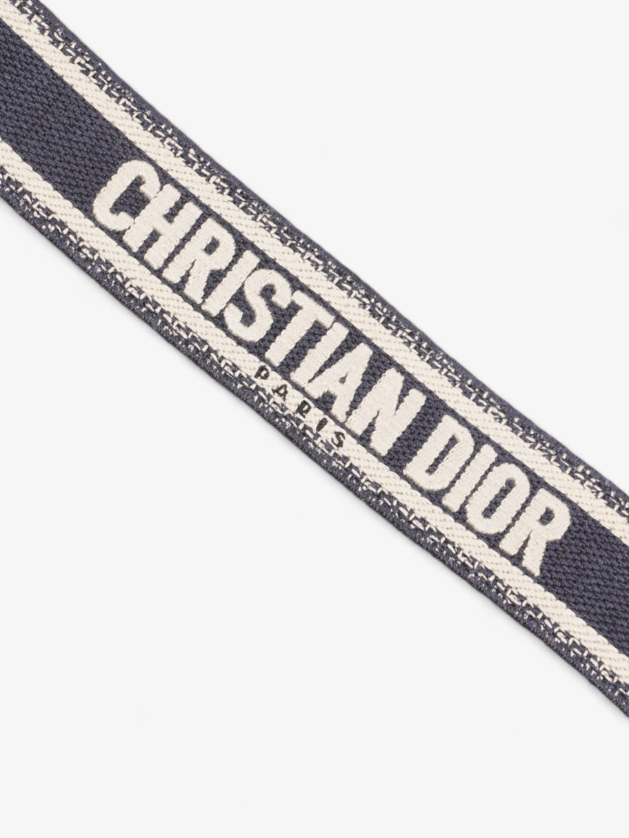 Christian Dior CD Belt Blue Oblique / Gold Canvas 80cm Image 5