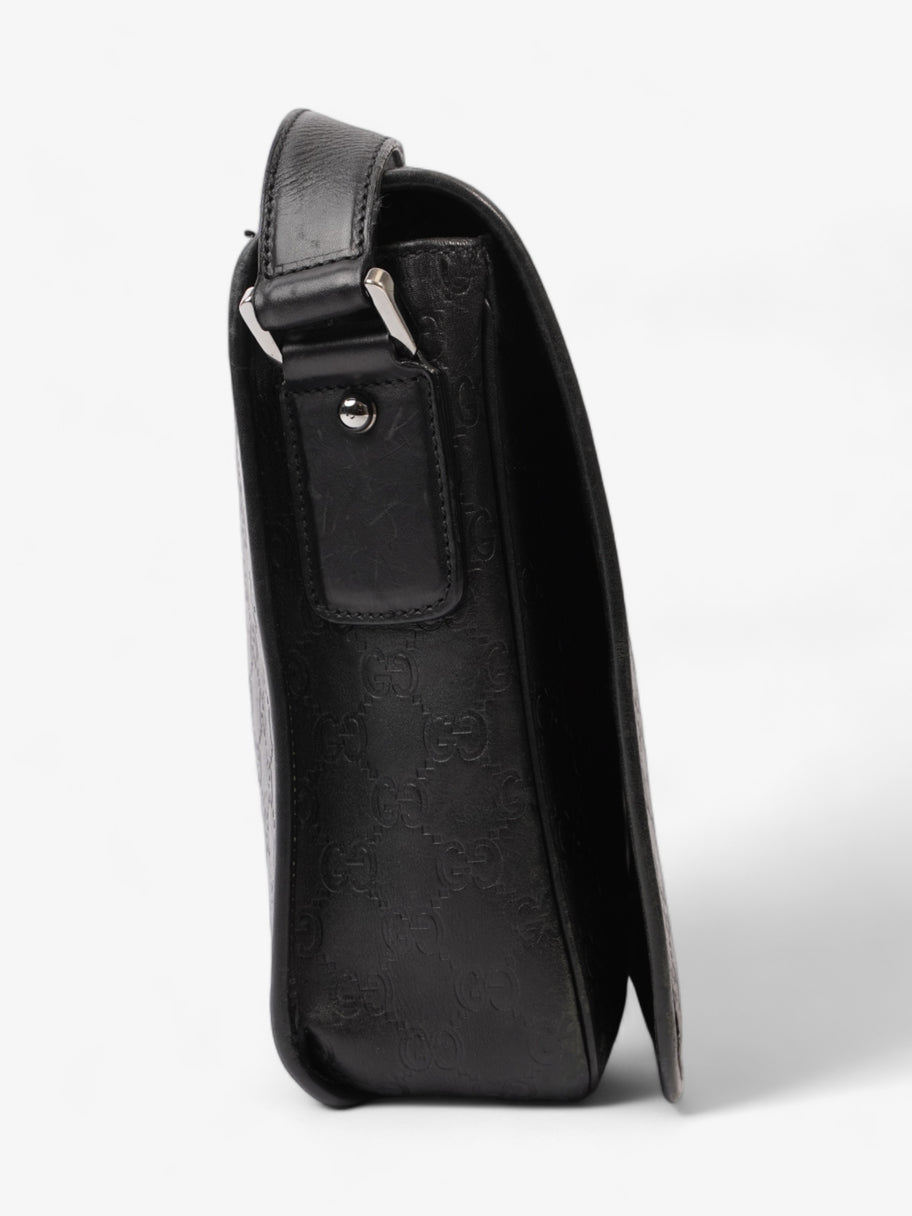 Gucci Flap Messenger Black Leather Image 5