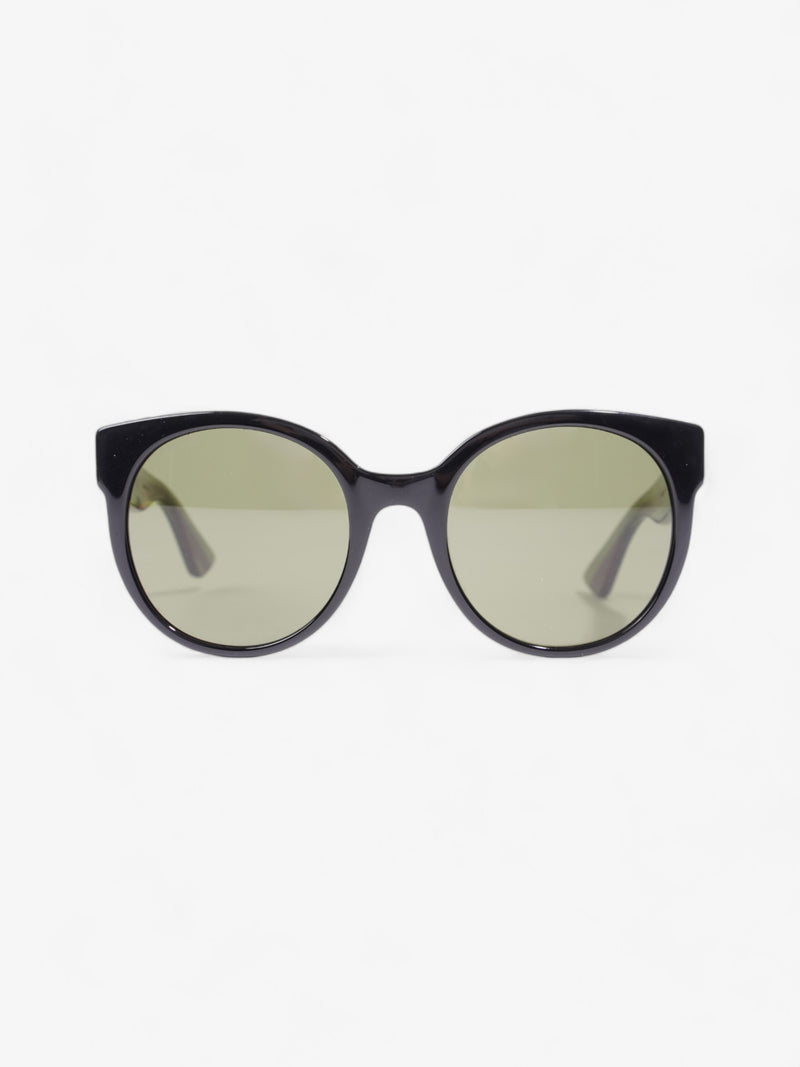  Gucci Interlocking G Sunglasses Black / Green / Red Acetate 140mm