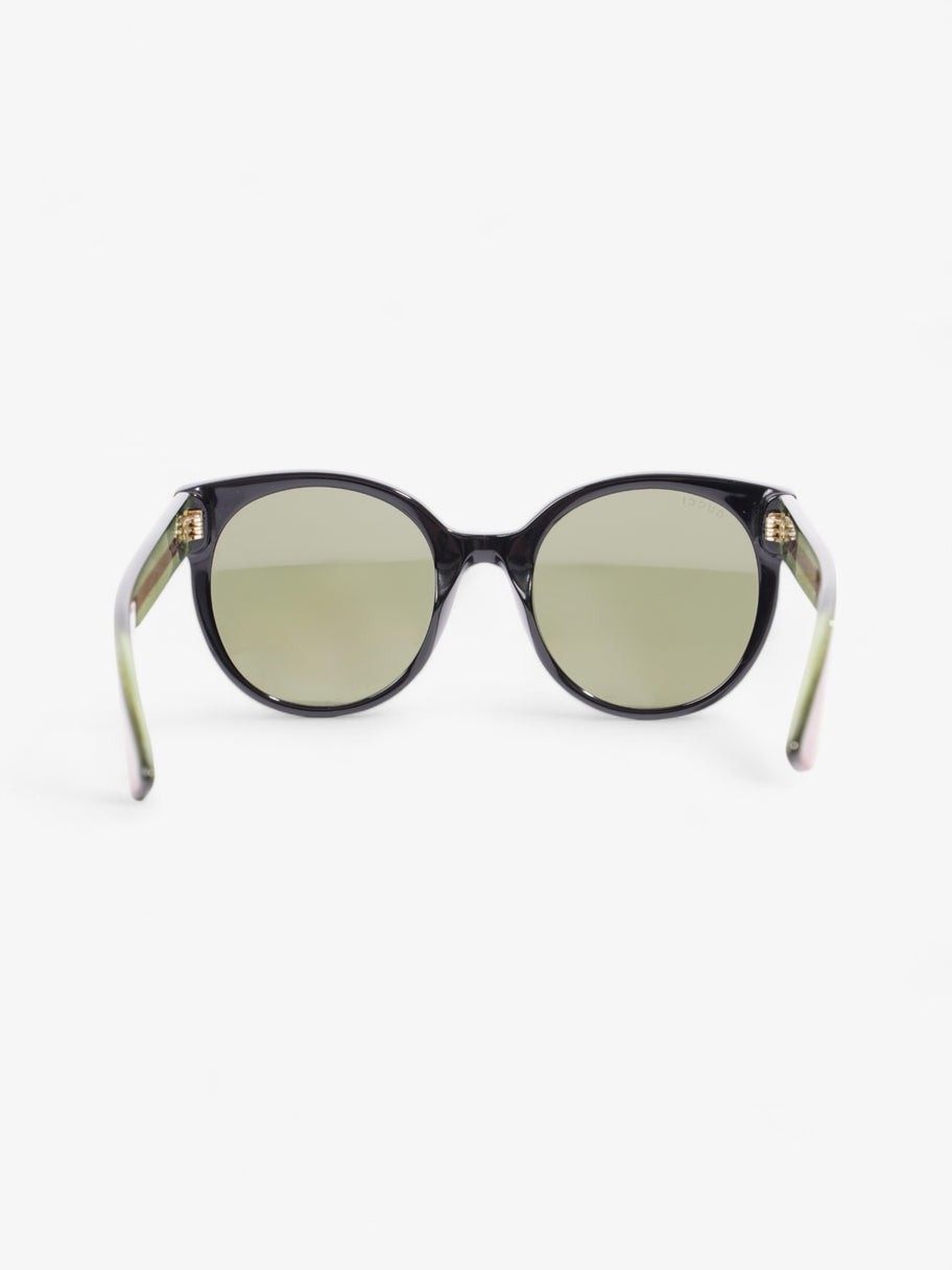 Gucci Interlocking G Sunglasses Black / Green / Red Acetate 140mm Image 3