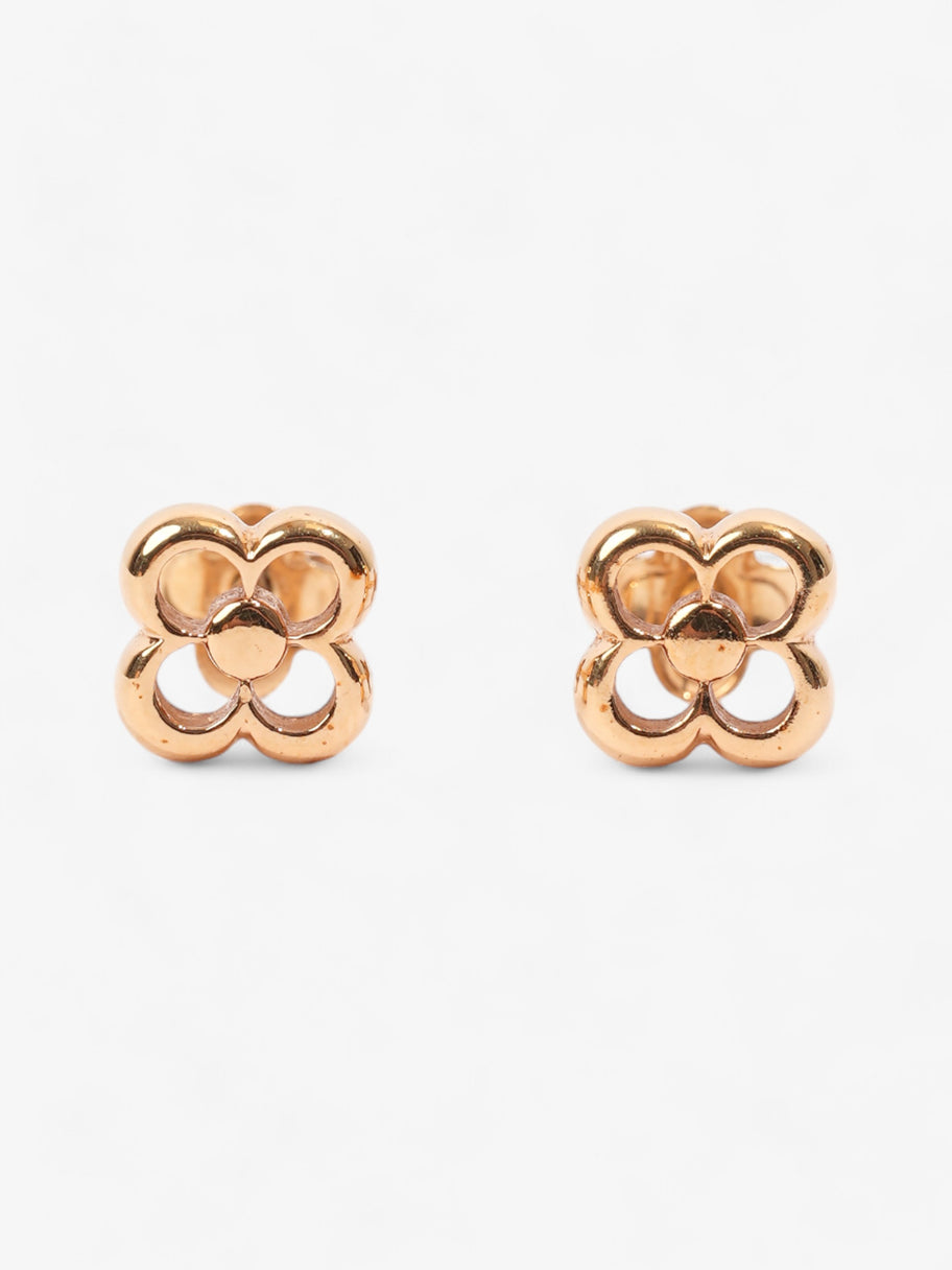 Louis Vuitton Gold Flower Logo Studs Gold Base Metal Image 1