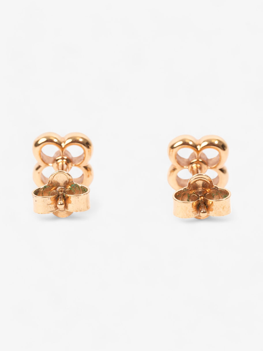 Louis Vuitton Gold Flower Logo Studs Gold Base Metal Image 2