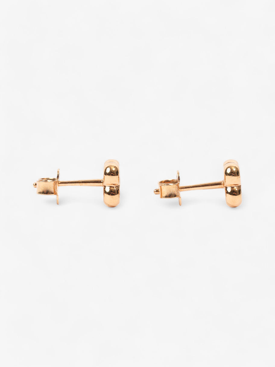 Louis Vuitton Gold Flower Logo Studs Gold Base Metal Image 3