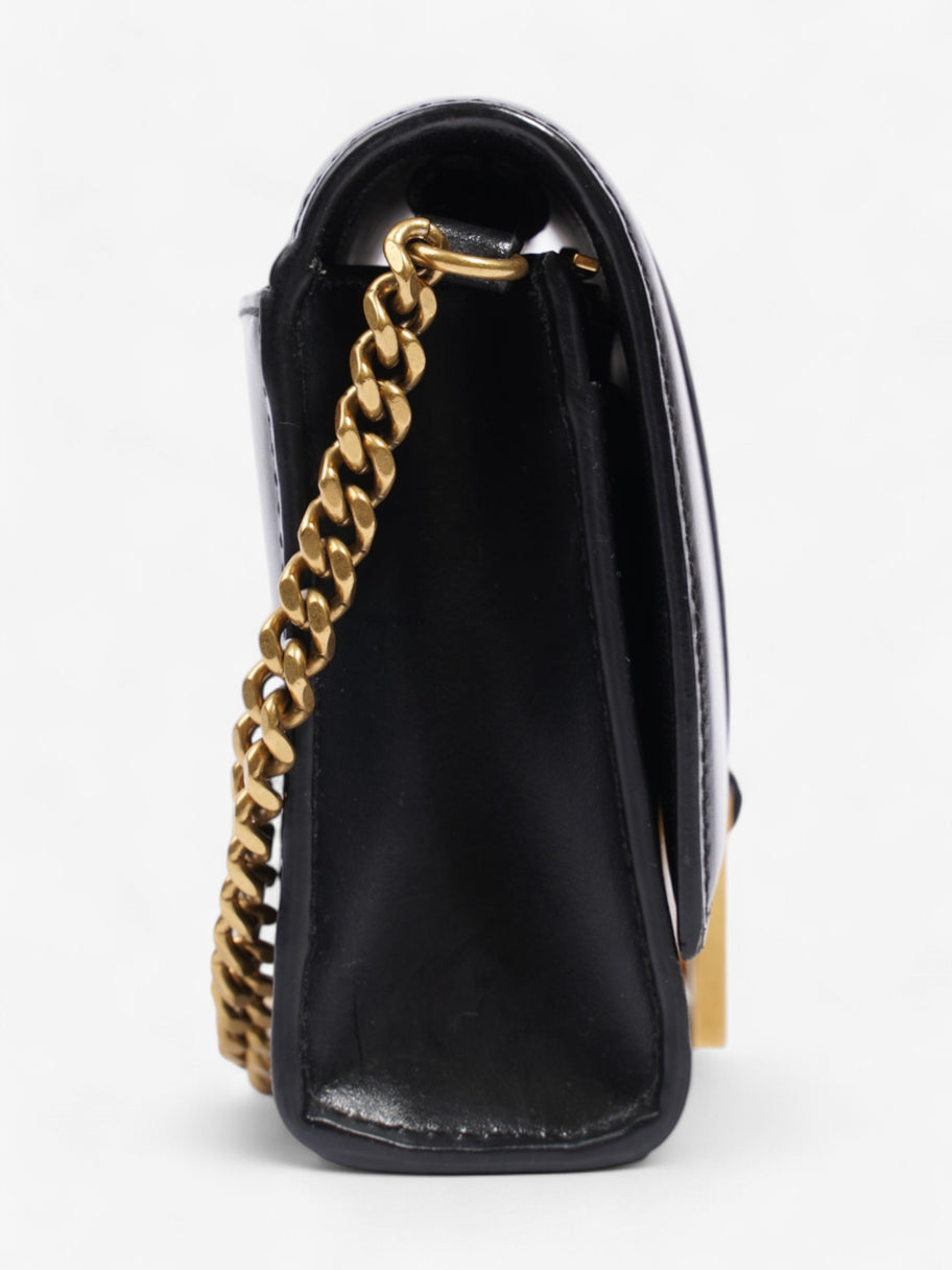 Balenciaga Hourglass Wallet On Chain Black Calfskin Leather Image 5