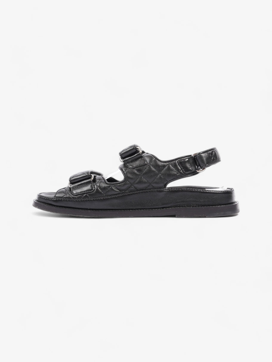 Chanel Dad Sandals Black Leather EU 40 UK 7 Image 3