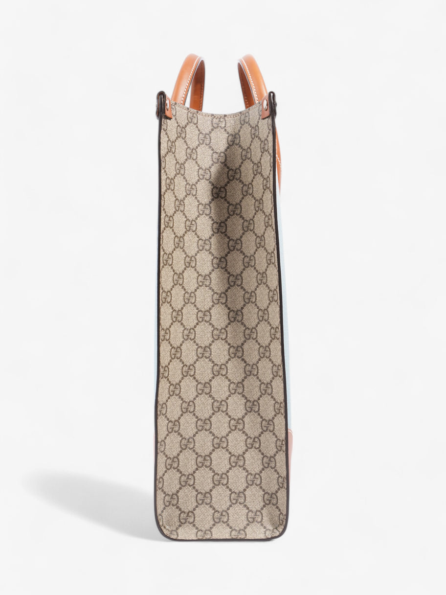 Gucci Interlocking G Web Tote Lunar New Year Limited Edition GG Supreme / Blue / Brown Coated Canvas Image 5