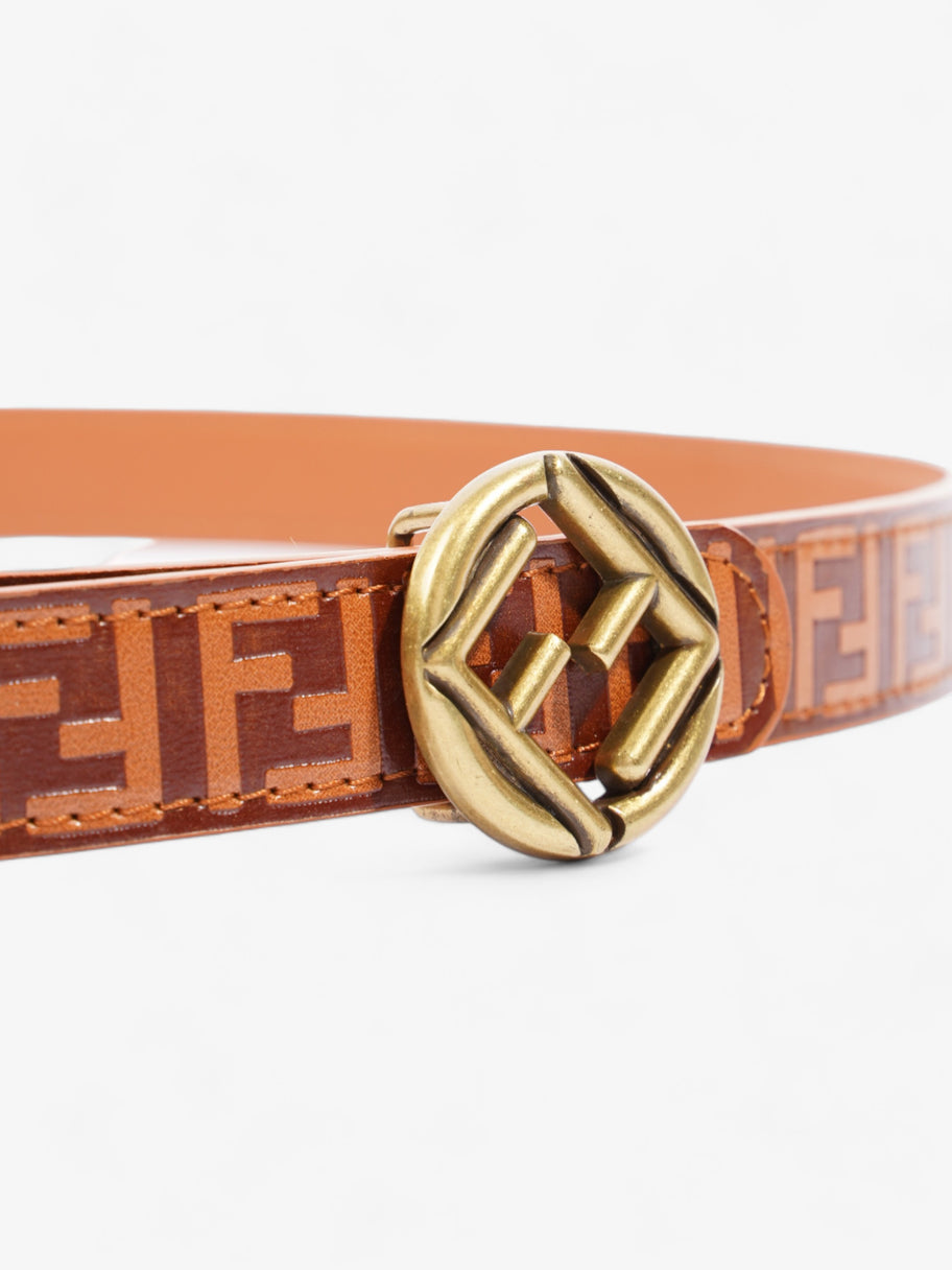 Fendi brown leather belt hotsell