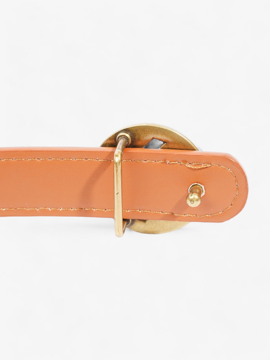 Fendi FF Embossed Belt Tan / Brown Leather 120cm / 48