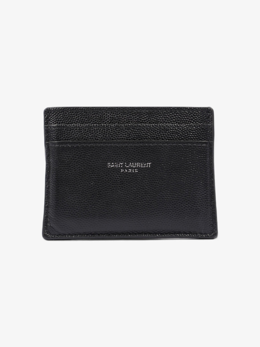 Saint Laurent Logo Card Holder Black Calfskin Leather Image 1