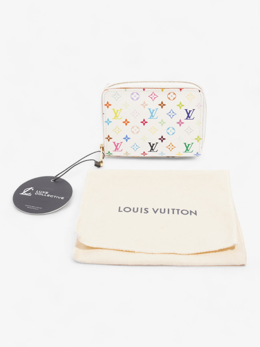 Louis Vuitton Takashi Murakami Zippy Coin Wallet White / Monogram Multicolour Calfskin Leather Image 9