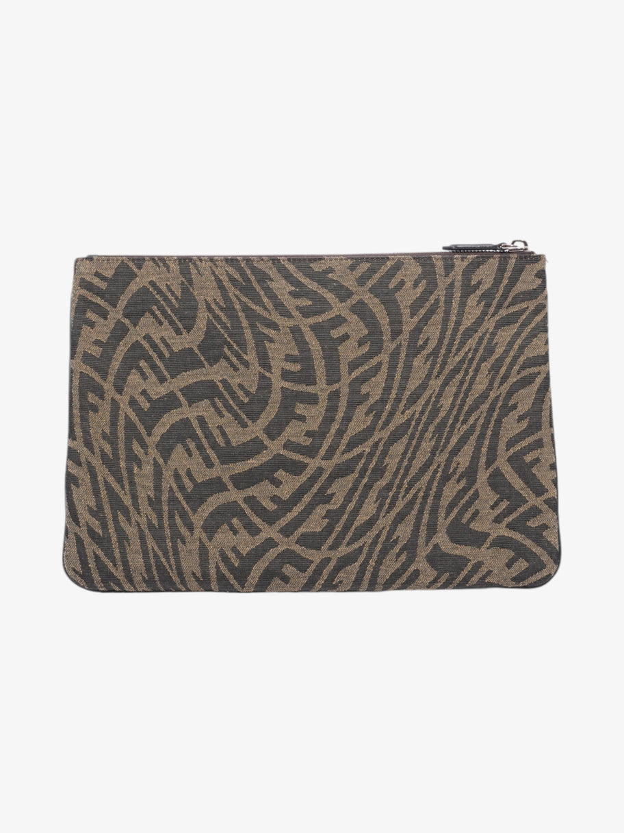 Fendi FF Vertigo Pouch Black / Tobacco Canvas Image 3