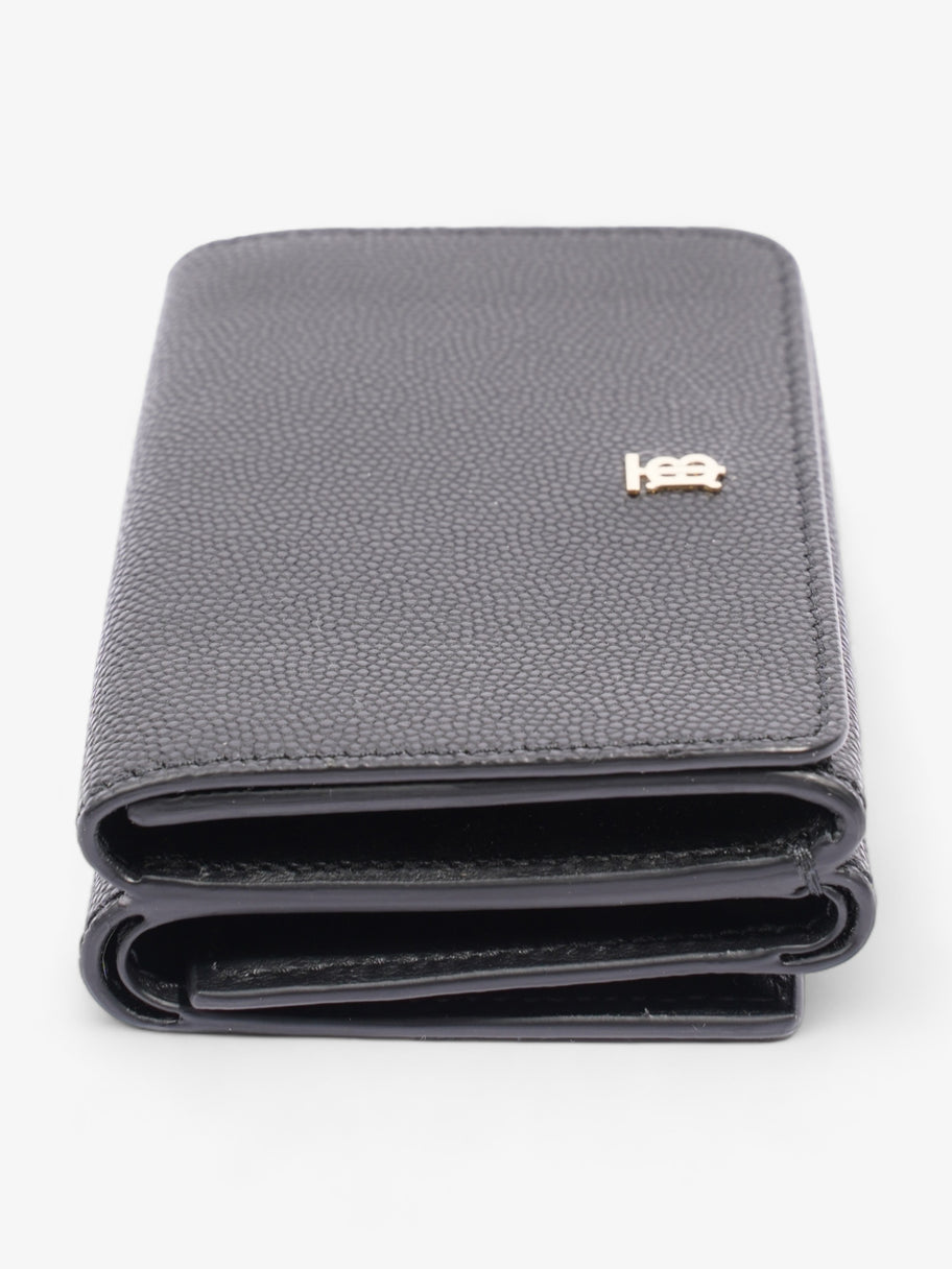 TB Compact Tri-Fold Wallet  Black Calfskin Leather Image 4