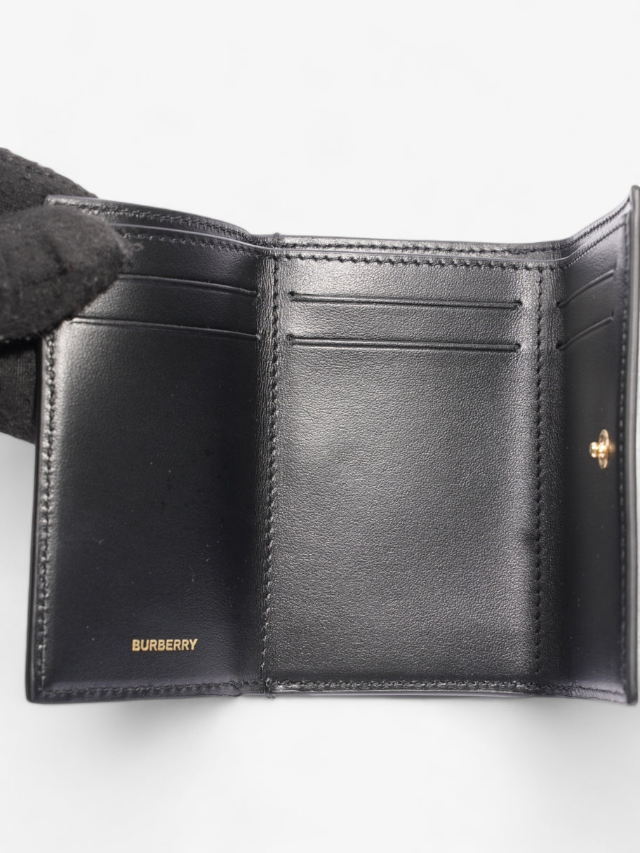 TB Compact Tri-Fold Wallet  Black Calfskin Leather Image 6