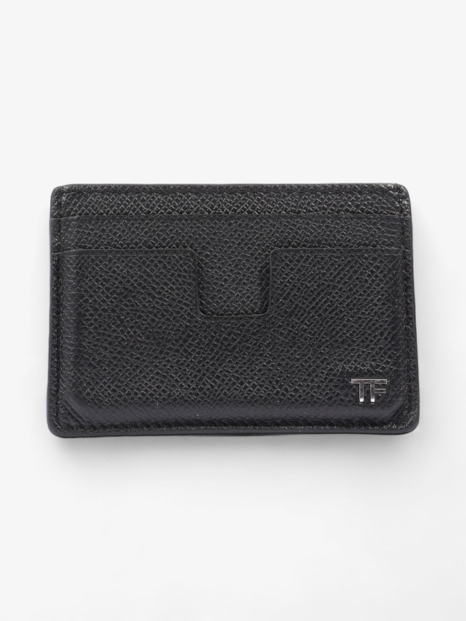 Tom Ford Logo-Plaque Card Holder Black Leather Image 1