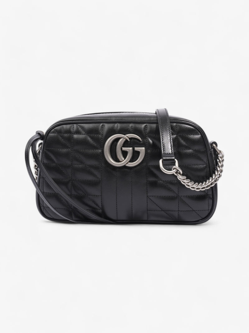  Gucci GG Marmont Black Calfskin Leather Small