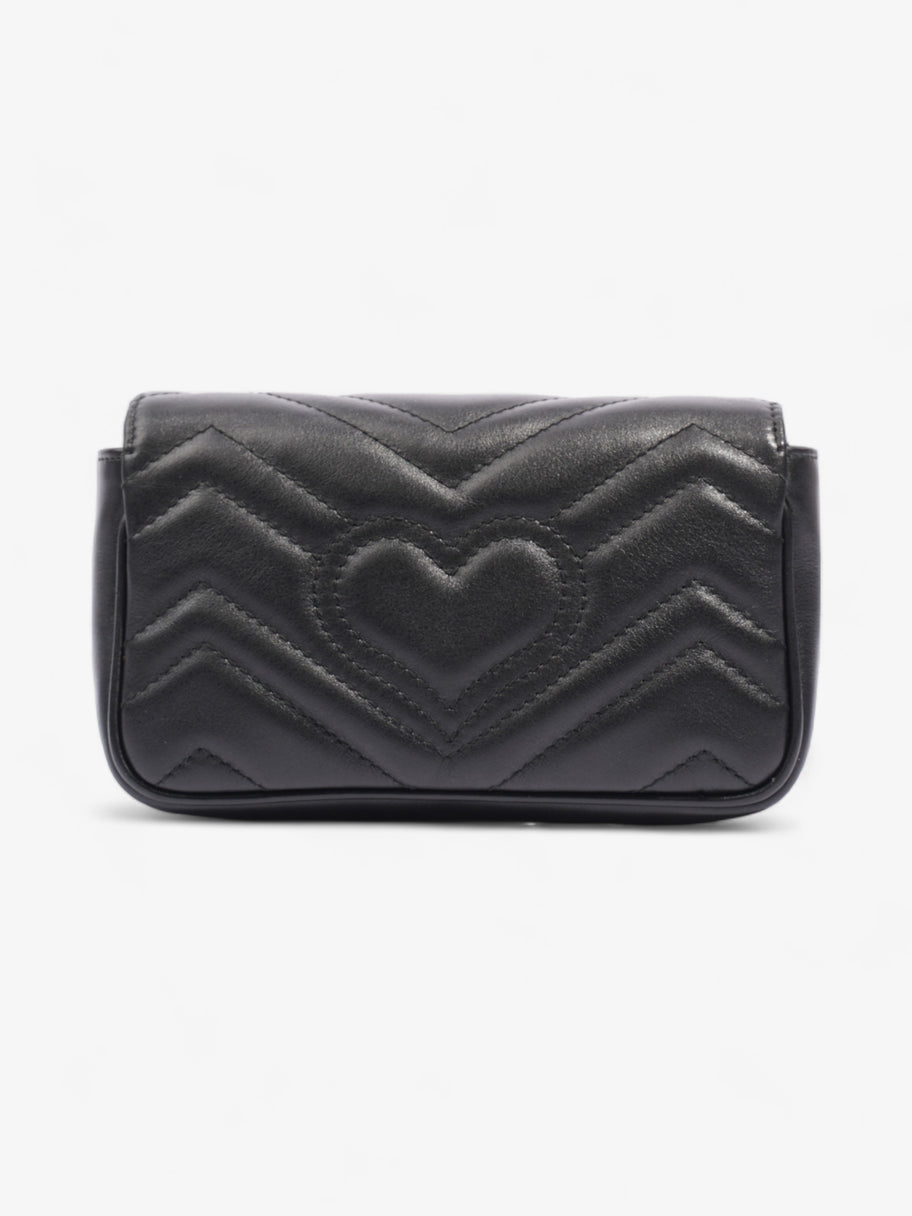 Gucci GG Marmont Black Matelasse Leather Super Mini Image 4