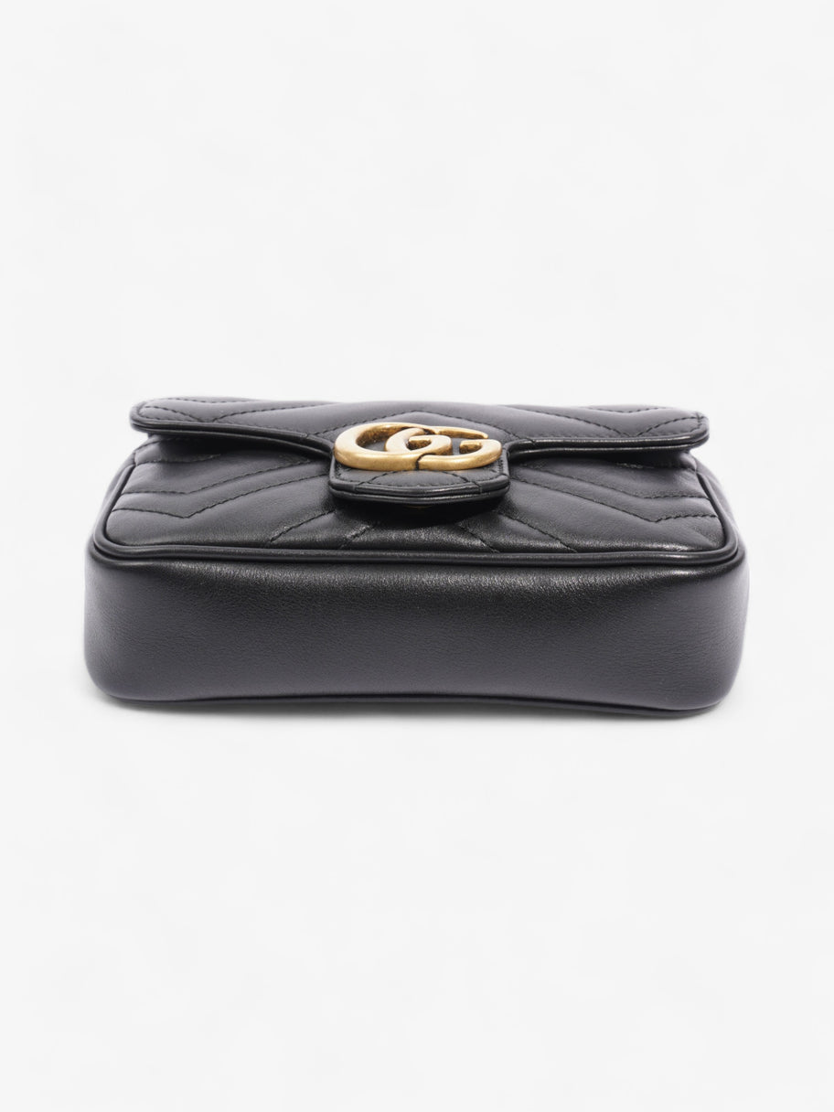 Gucci GG Marmont Black Matelasse Leather Super Mini Image 6