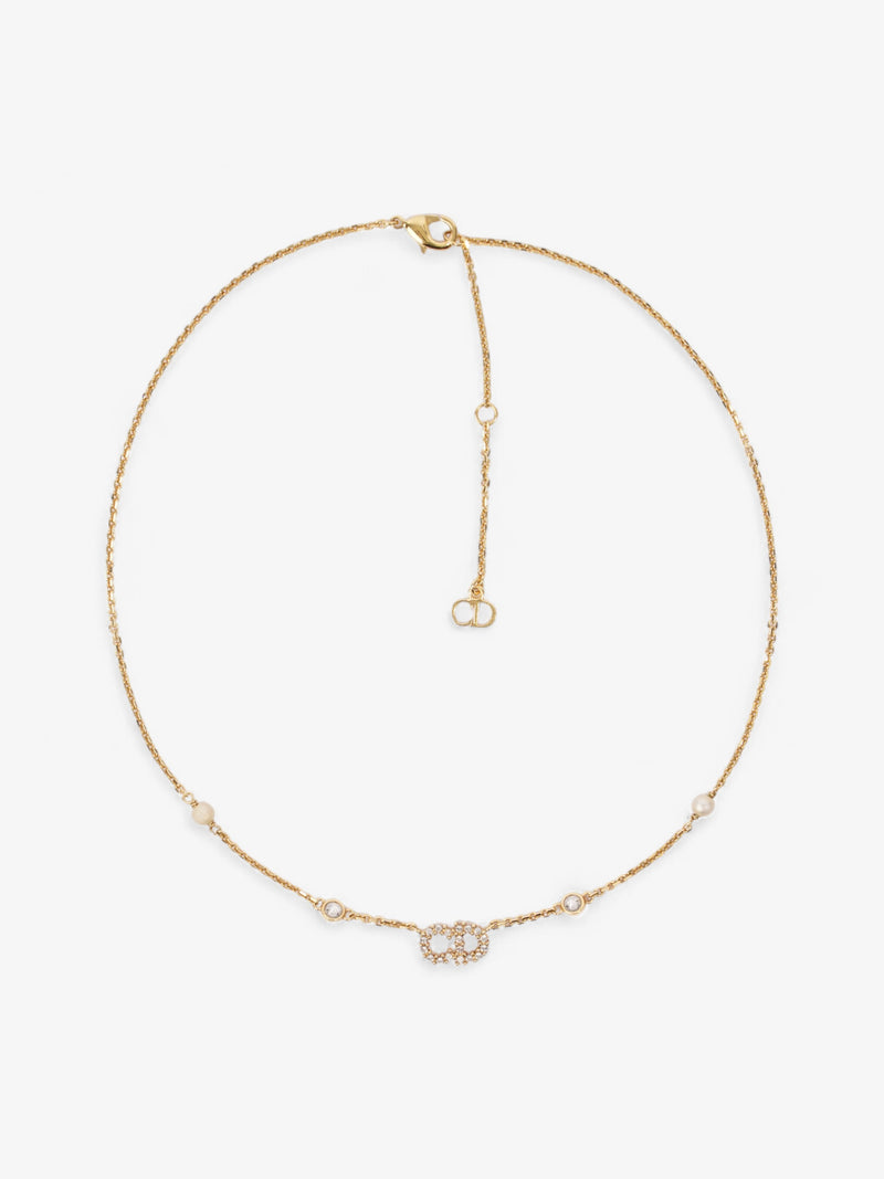  Christian Dior Clair D Lune Necklace Gold / White Base Metal