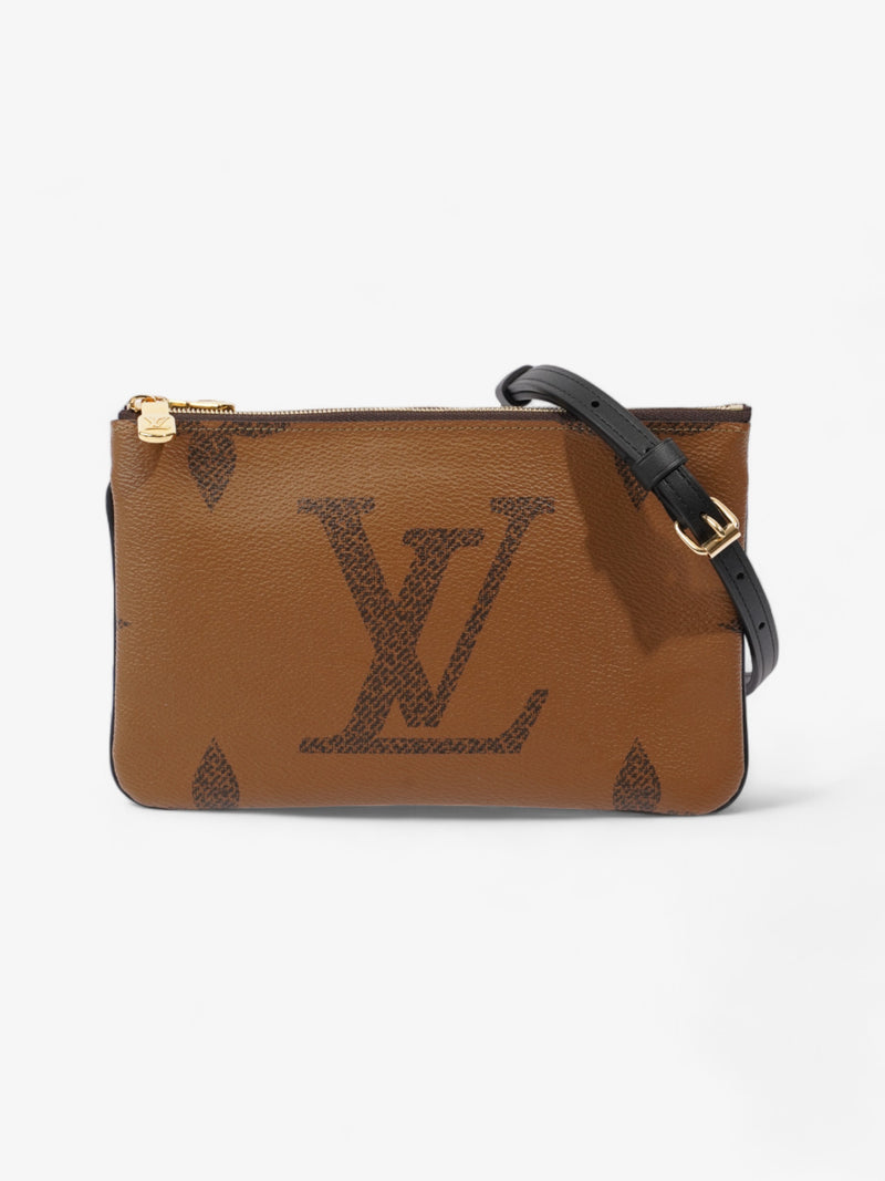  Louis Vuitton Double Zip Pochette Monogram Coated Canvas