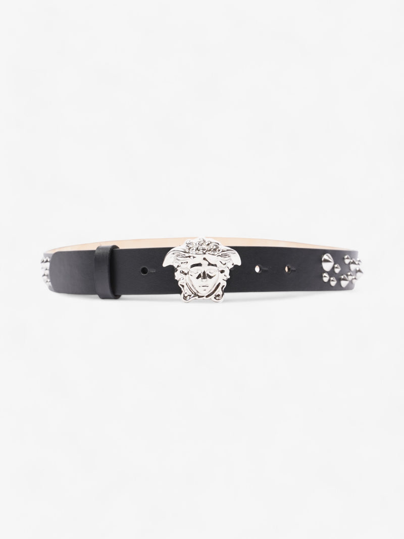  Versace Medusa Studded Belt Black / Silver Leather 85cm / 34