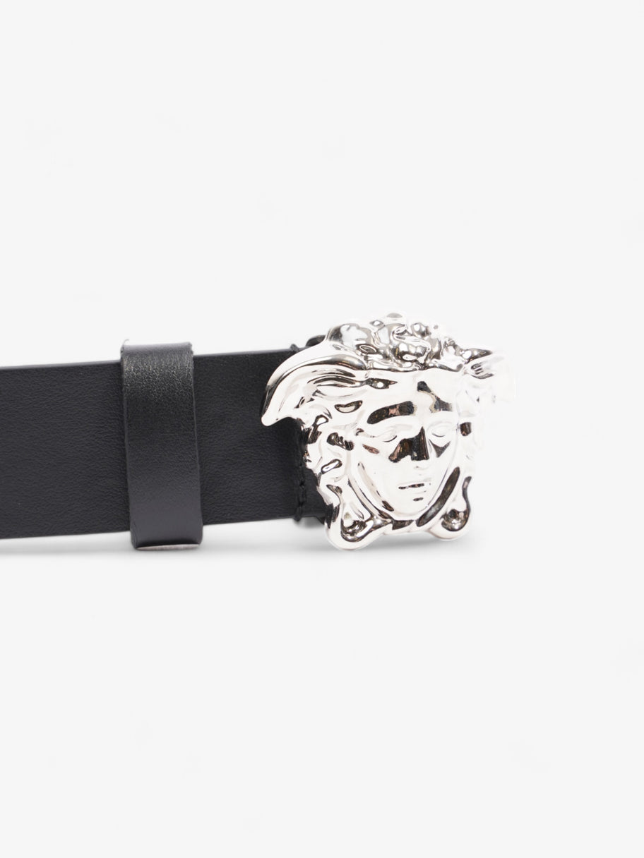 Versace Medusa Studded Belt Black / Silver Leather 85cm / 34