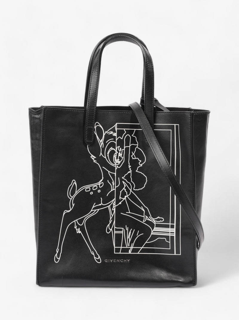  Givenchy Bambi Stargate Tote Black / White Leather Small