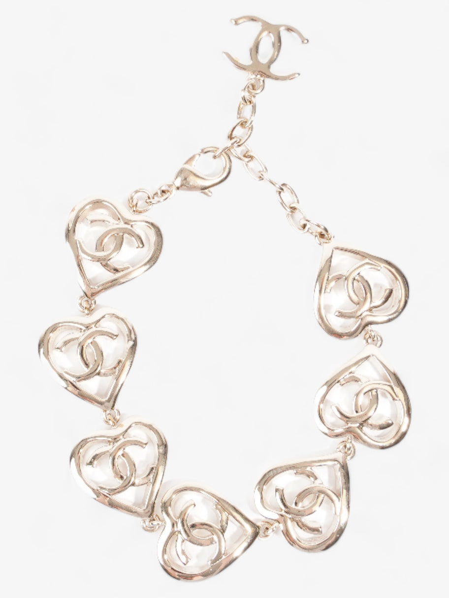 Chanel CC Heart Coco In Love Bracelet Light Gold Base Metal Image 1