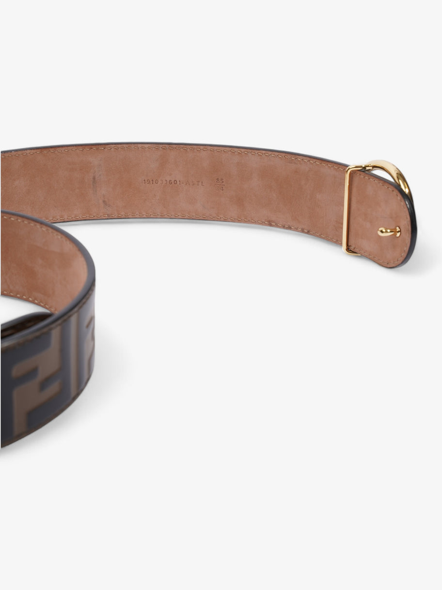 Fendi F is Fendi Belt Black Brown Leather 85cm 34 Luxe Collective