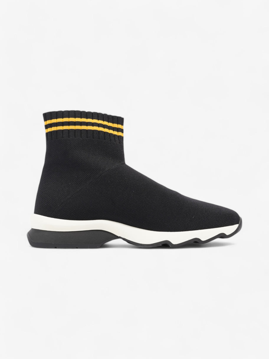 Fendi Rockoko Sock Sneakers Black Yellow Cotton EU 38 UK 5 Luxe Collective