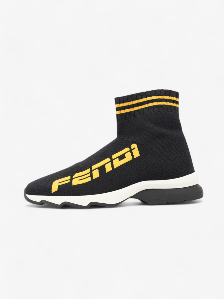 Fendi Rockoko Sock Sneakers Black / Yellow Cotton EU 38 UK 5 Image 5