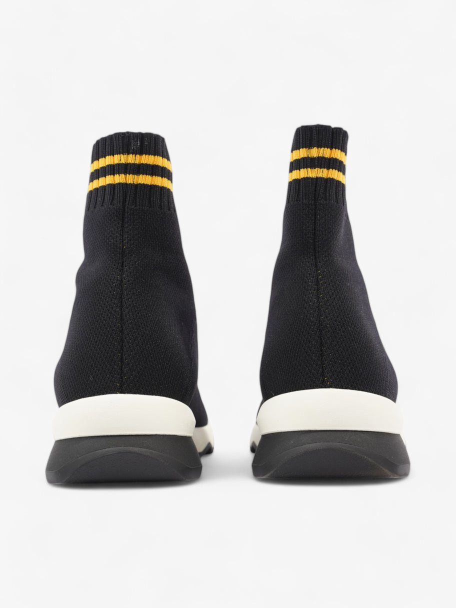 Fendi Rockoko Sock Sneakers Black / Yellow Cotton EU 38 UK 5 Image 6