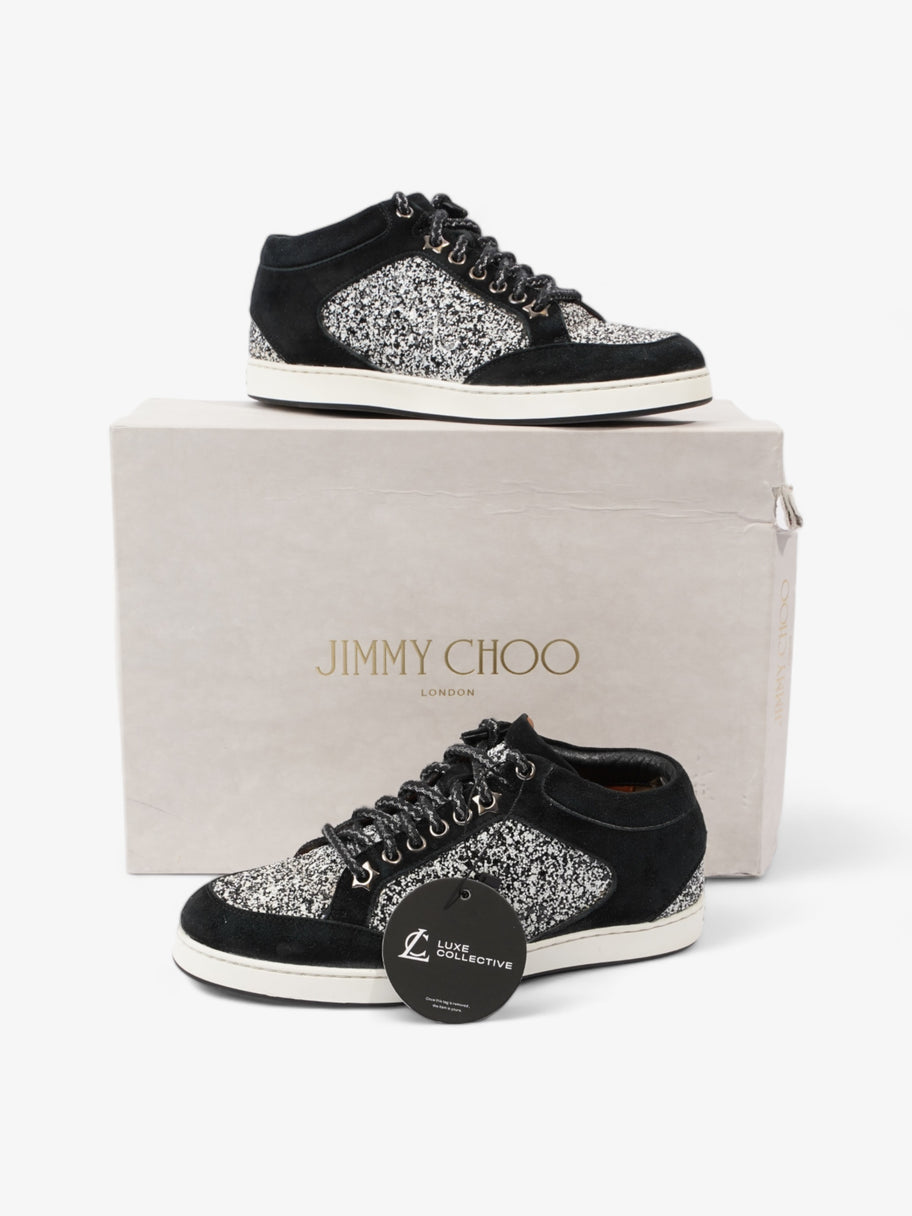 Jimmy Choo Miami Black / Silver Suede EU 35 UK 2 Image 11