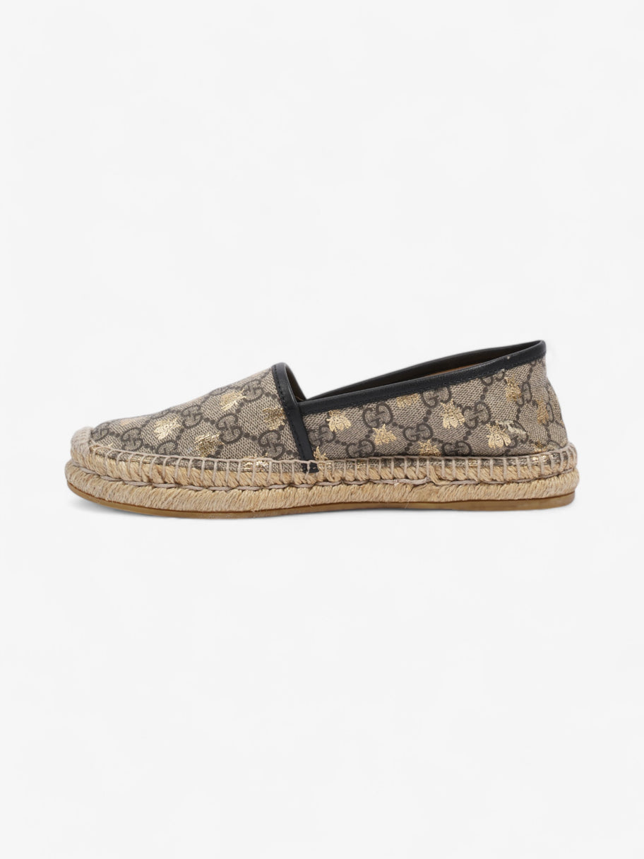 Gucci GG Supreme Bee Espadrille Beige  / Gold / Black Coated Canvas EU 37.5 UK 4.5 Image 3