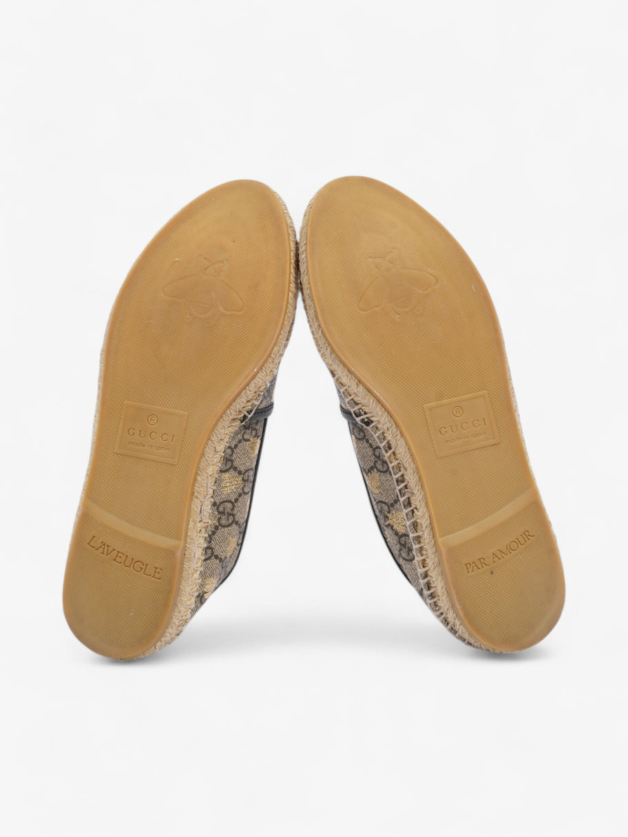 Gucci GG Supreme Bee Espadrille Beige  / Gold / Black Coated Canvas EU 37.5 UK 4.5 Image 7