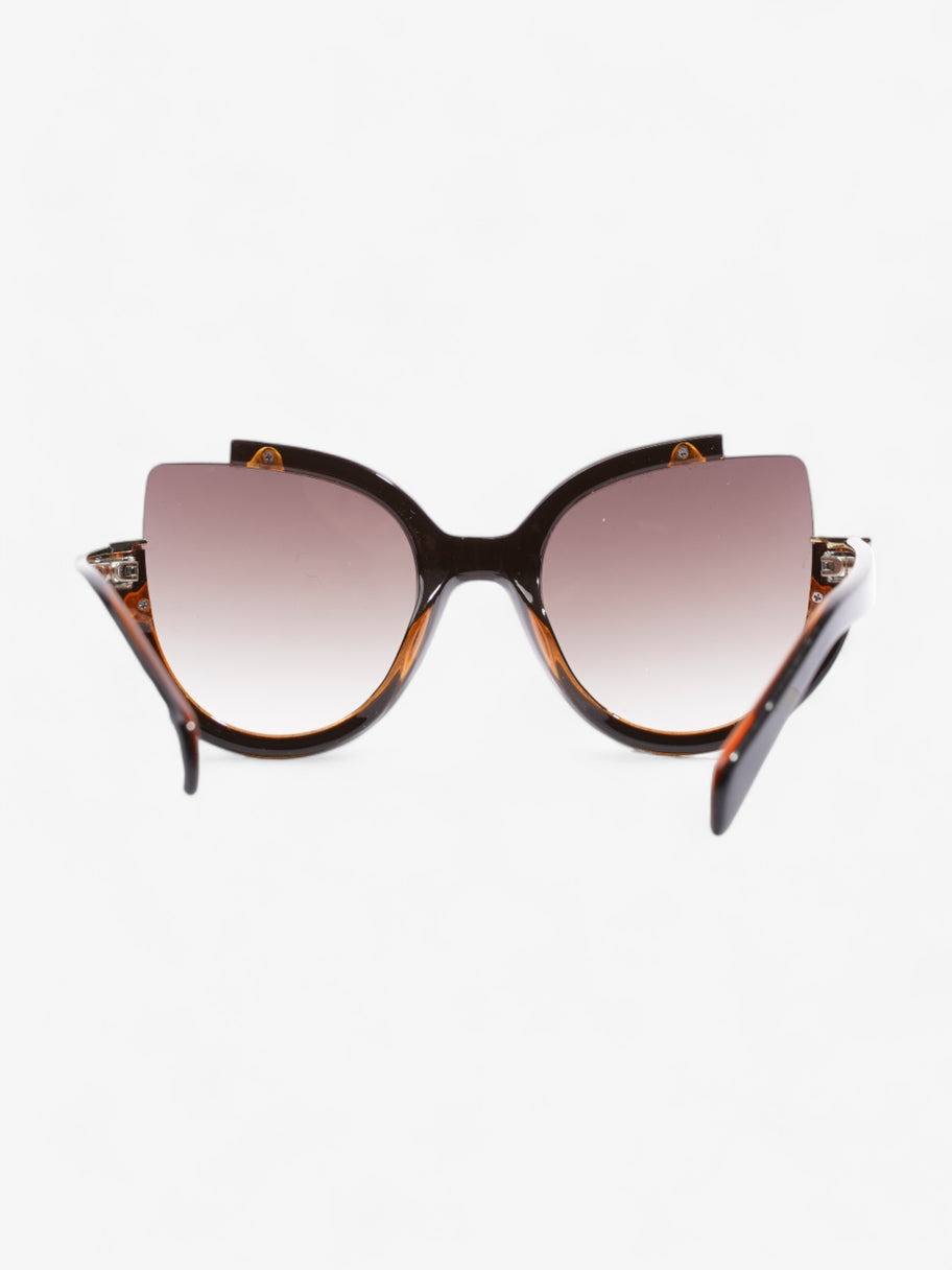 Cut Out Sunglasses  Brown Acetate 140mm Image 3
