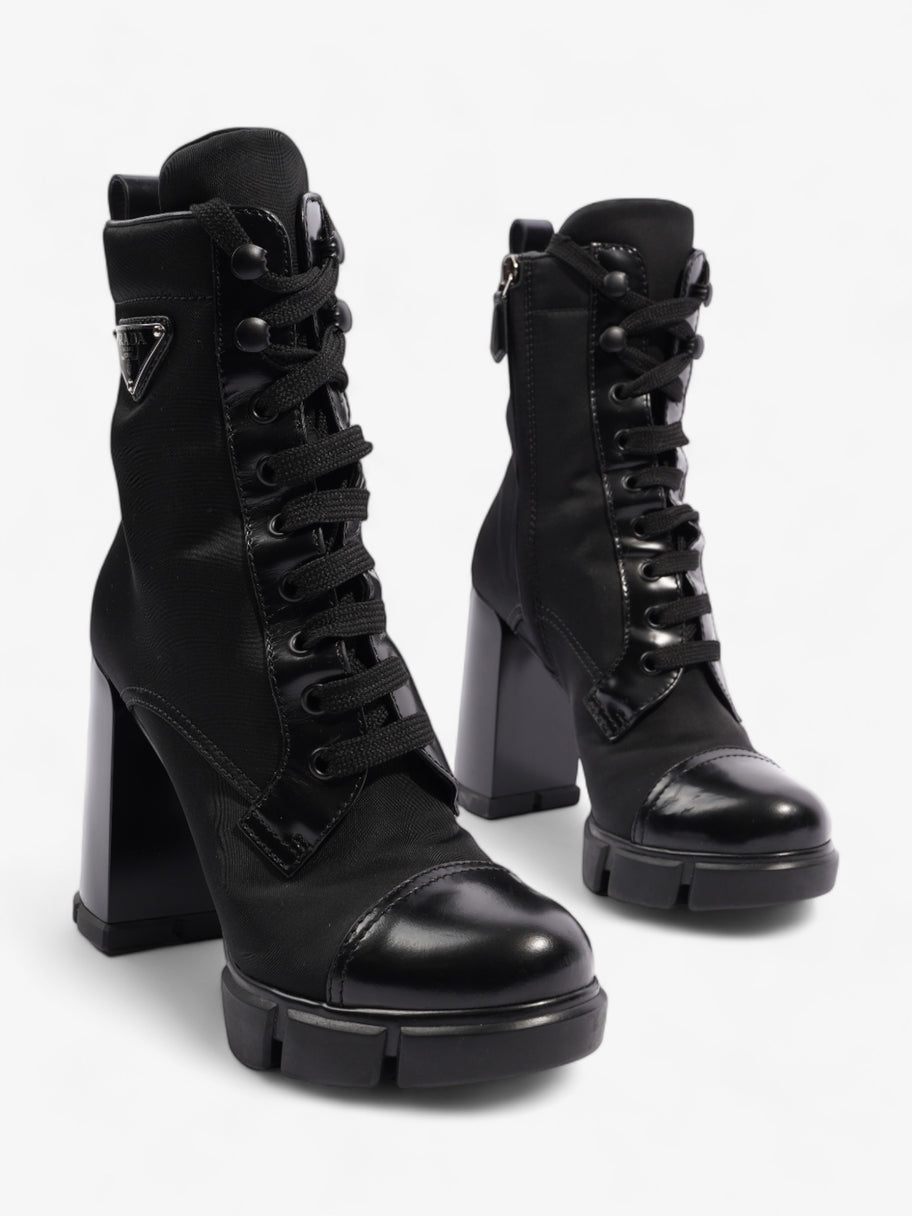 Prada Triangle Logo Boot 100 Black Re Nylon EU 37 UK 4 Image 2