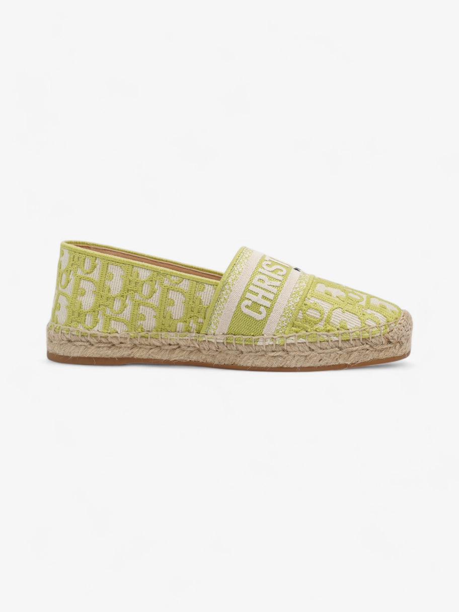 Christian Dior Granville Lime Cotton EU 37.5 UK 4.5 Image 4