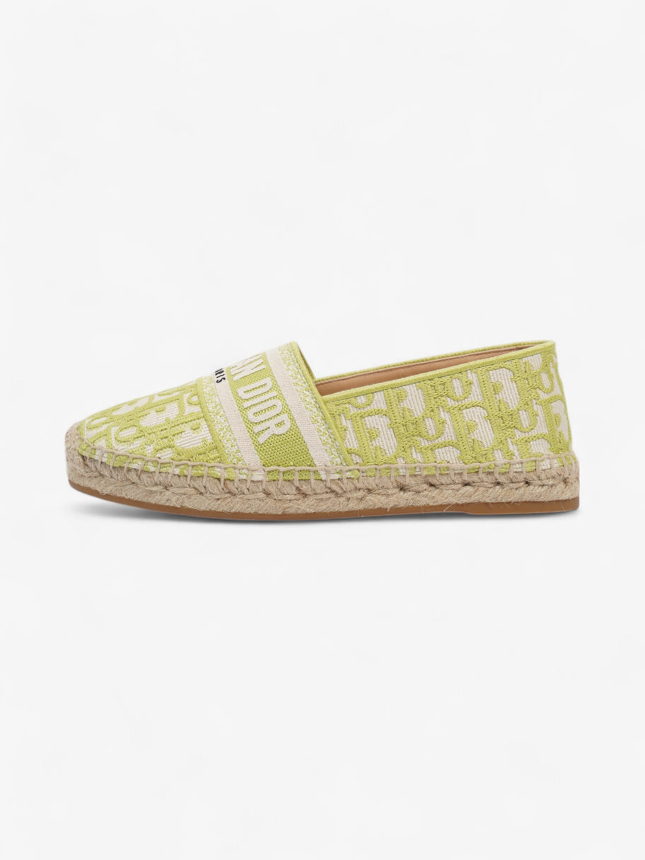 Christian Dior Granville Lime Cotton EU 37.5 UK 4.5 Image 5