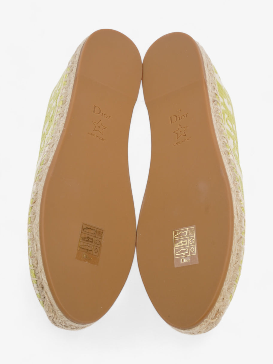 Christian Dior Granville Lime Cotton EU 37.5 UK 4.5 Image 7