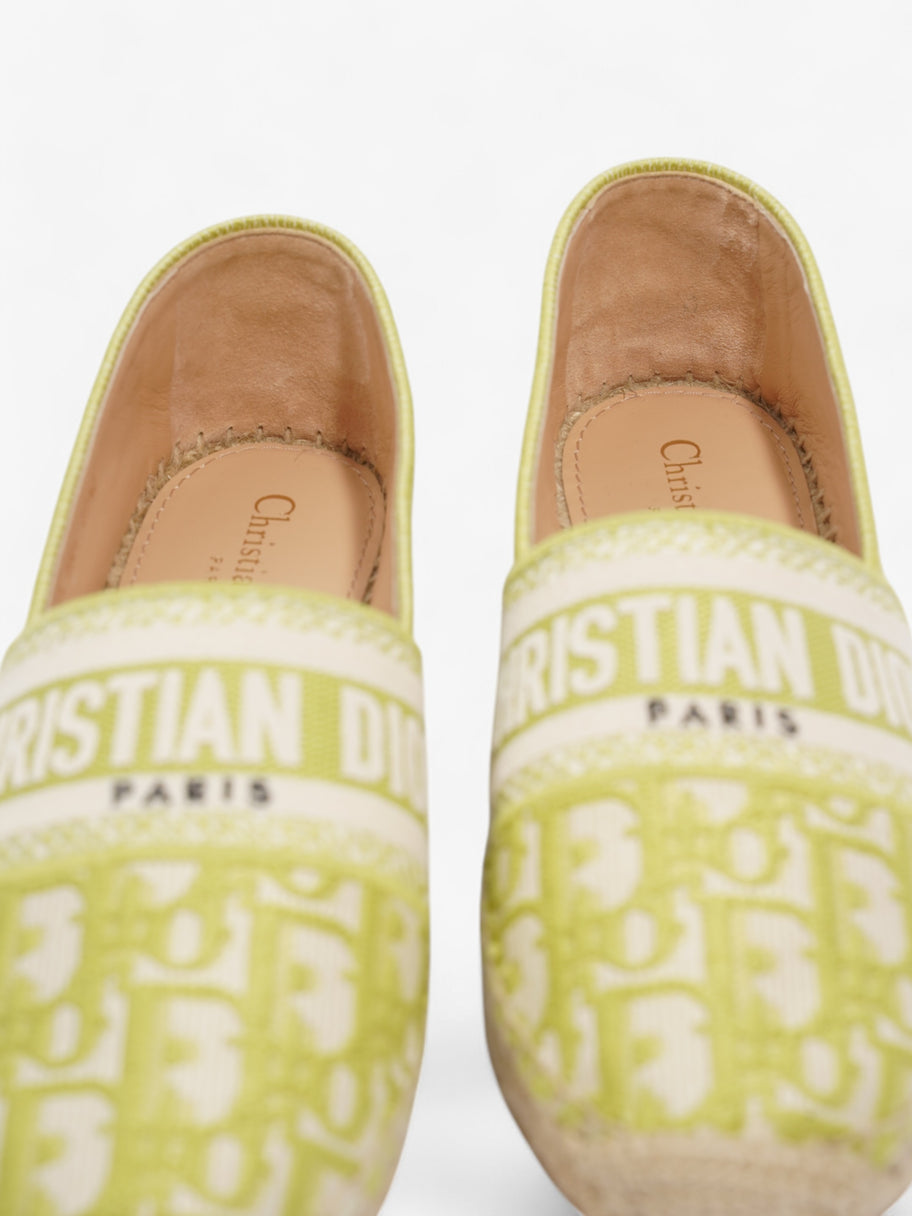 Christian Dior Granville Lime Cotton EU 37.5 UK 4.5 Image 8