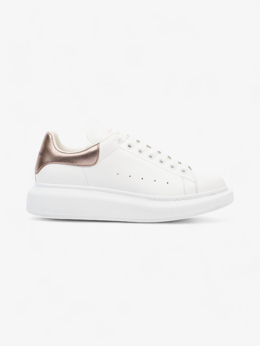 Alexander McQueen Oversized Sneakers White Rose Gold Leather EU 41 U Luxe Collective