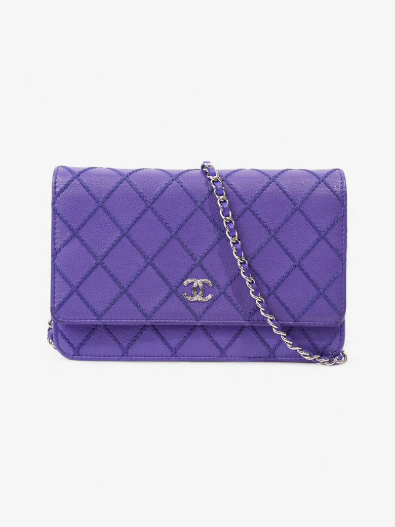  Chanel CC Fancy Wallet On Chain Cobalt Blue Calfskin Leather