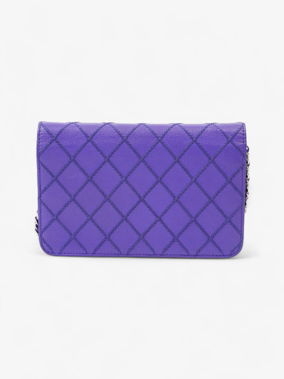 Chanel CC Fancy Wallet On Chain Cobalt Blue Calfskin Leather Image 4