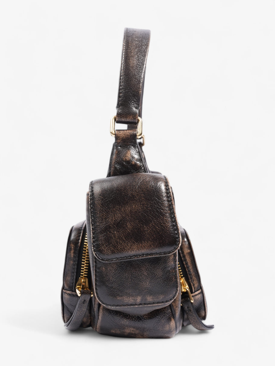 Miu Miu Pocket Bag Brown Nappa Leather Image 5