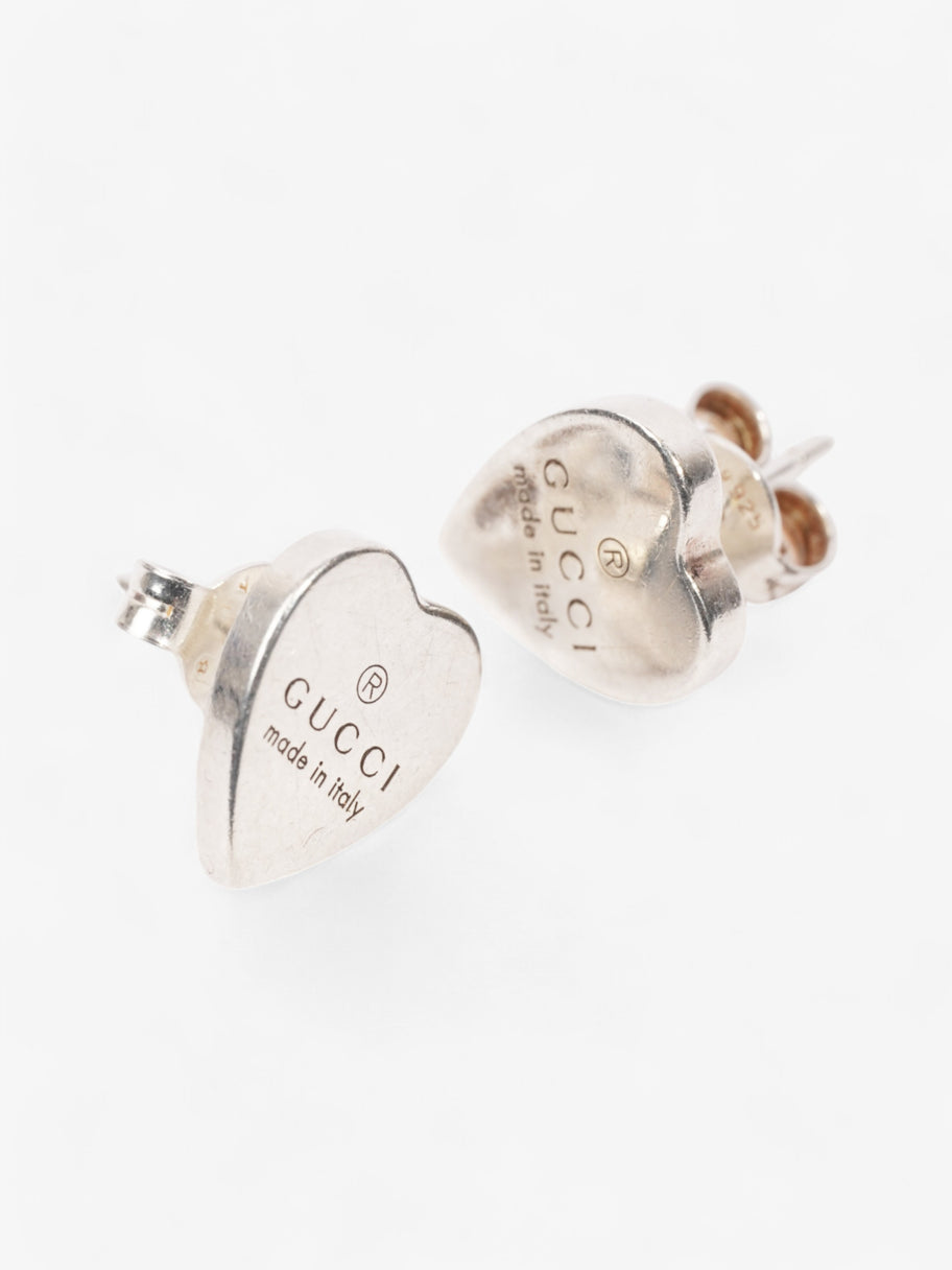 Gucci Trademark Heart Earrings Silver Silver Sterling Image 3