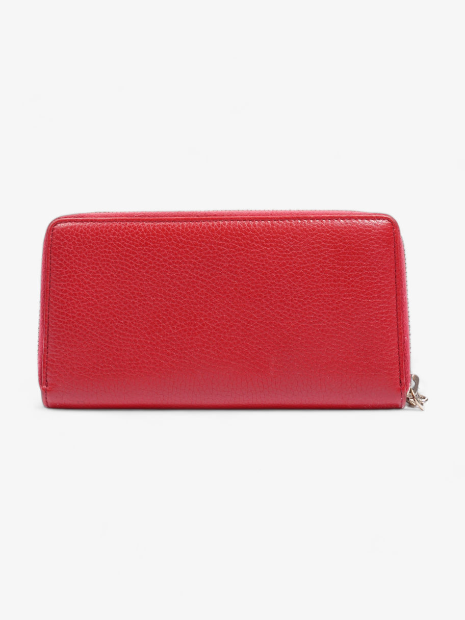 Soho Zip Around Wallet Red Grained Leather Image 3